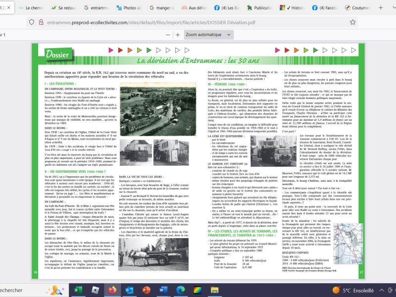 L'histoire de la déviation de la commune 