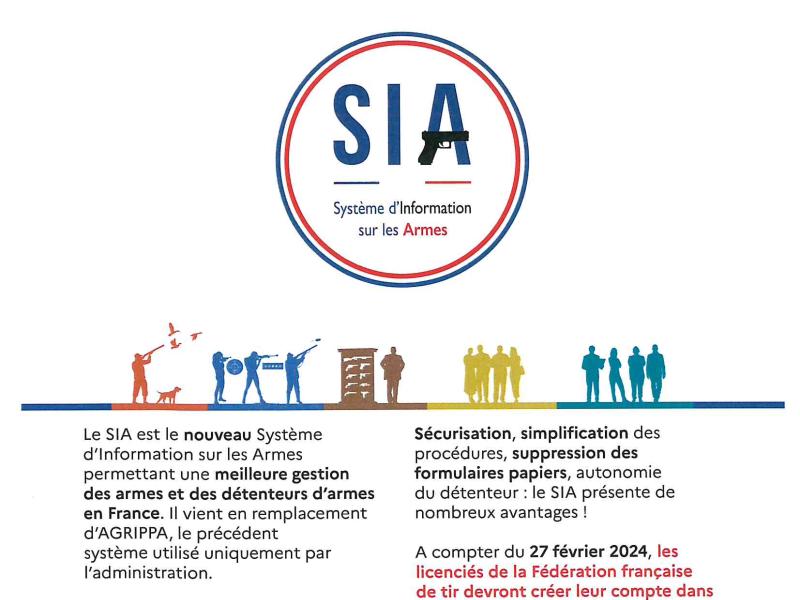 Création de compte dans le Système d'information sur les Armes (SIA)